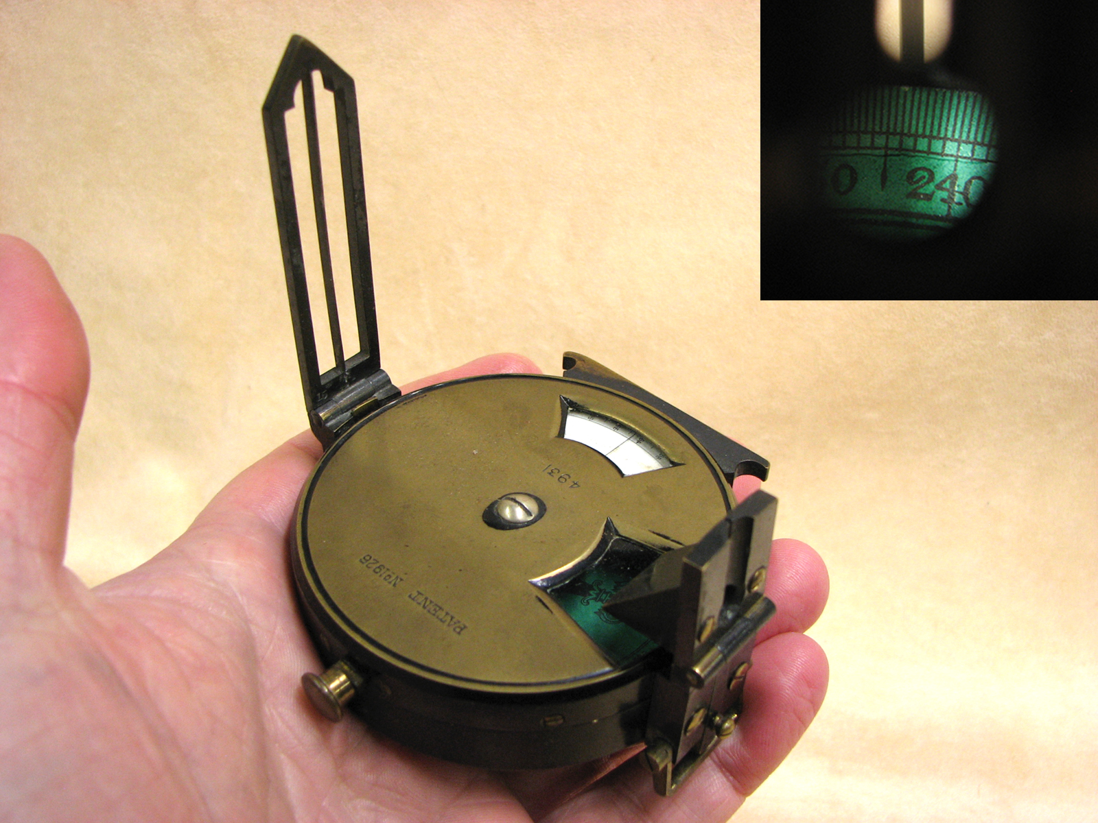 Francis Barker & Son Combined Altitude Instrument & Prismatic Compass with case